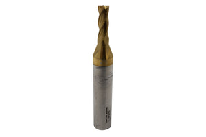 Michigan High Speed Steel End Mill 4 Flute TiN-Coated Single End 3/16"