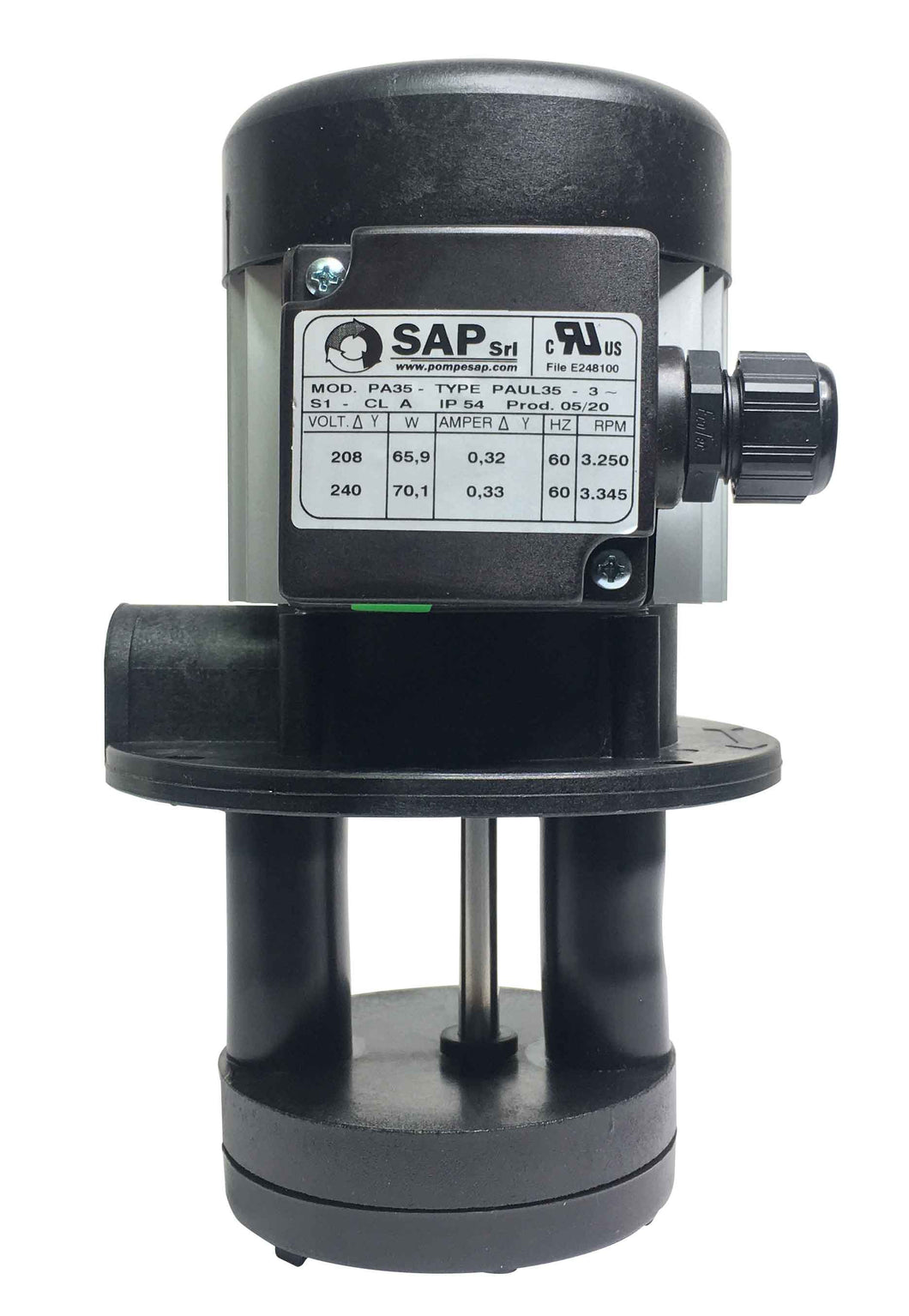Machinery Coolant Pump 85mm 208-240v / PA35/085-240