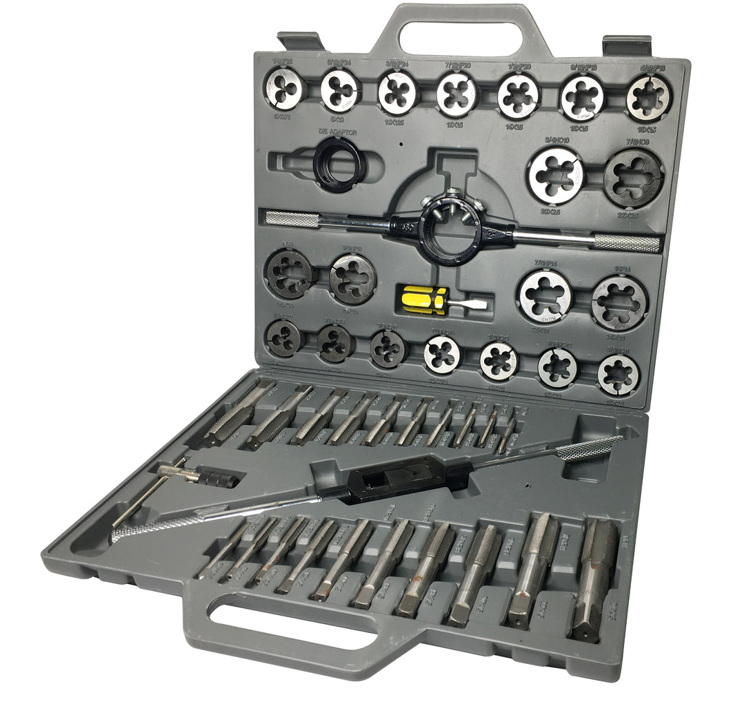 45 Piece Heat Treated Alloy Steal Tap & die Set / 6-24mm