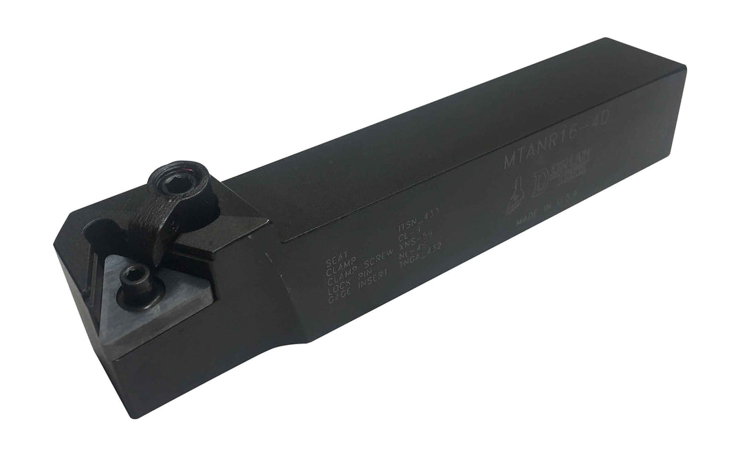 Dorian Tool MTANR12-4D Right Hand Indexable Turning Triangle Insert Toolholder / 1
