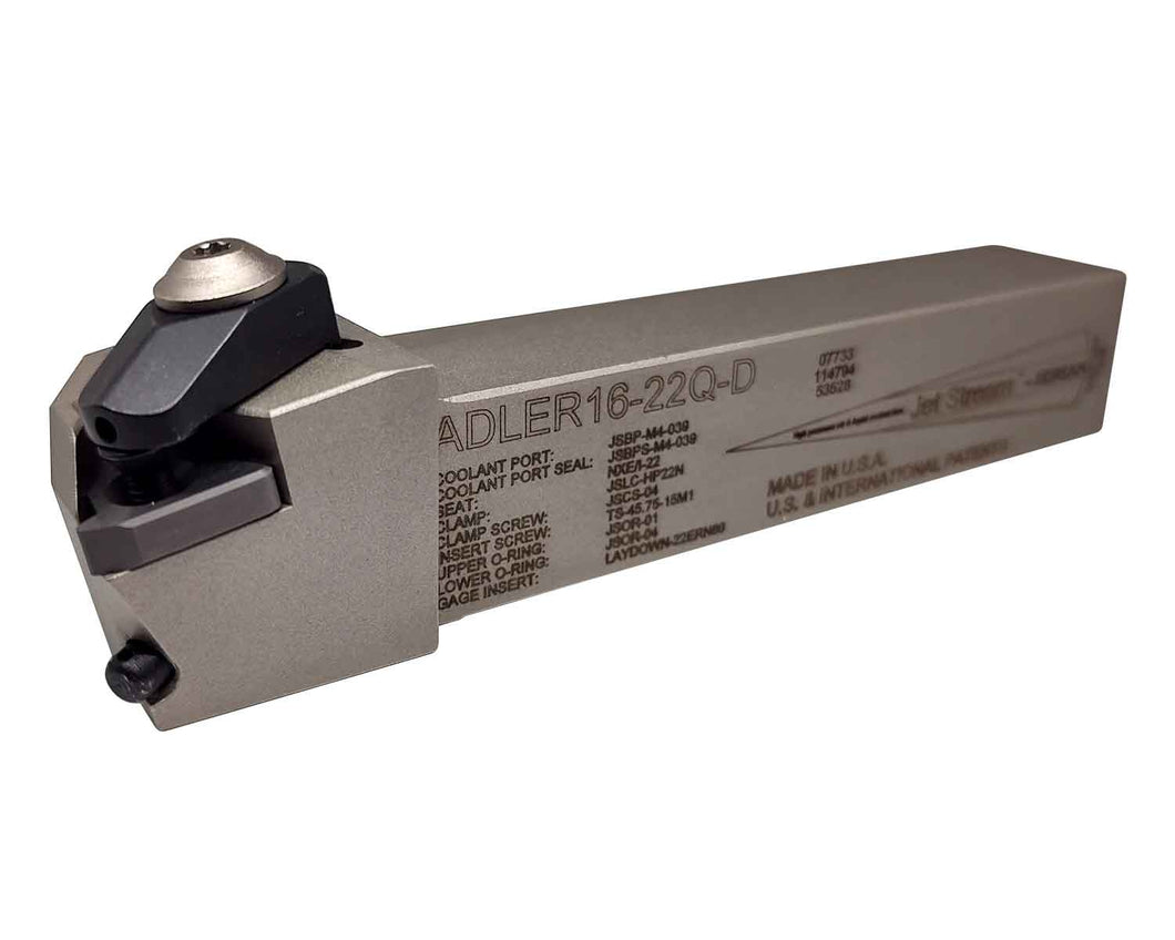 Dorian Tool ADLER-16-22Q-D Laydown Left Hand Threading Insert Toolholder / 1