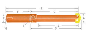 YG-1 Straight Shank Spade Drill Holder / 0, 3/4 - 3-5/16