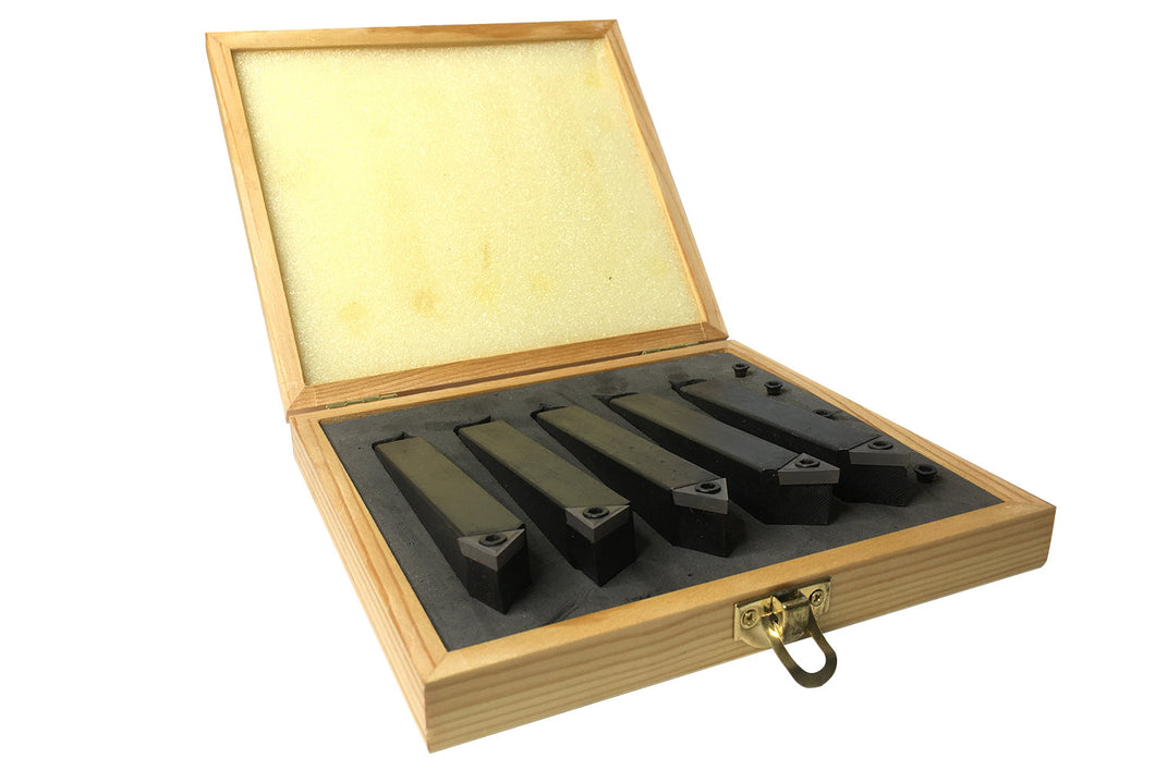5 Piece Indexable Carbide Turning Tool Set 5/8
