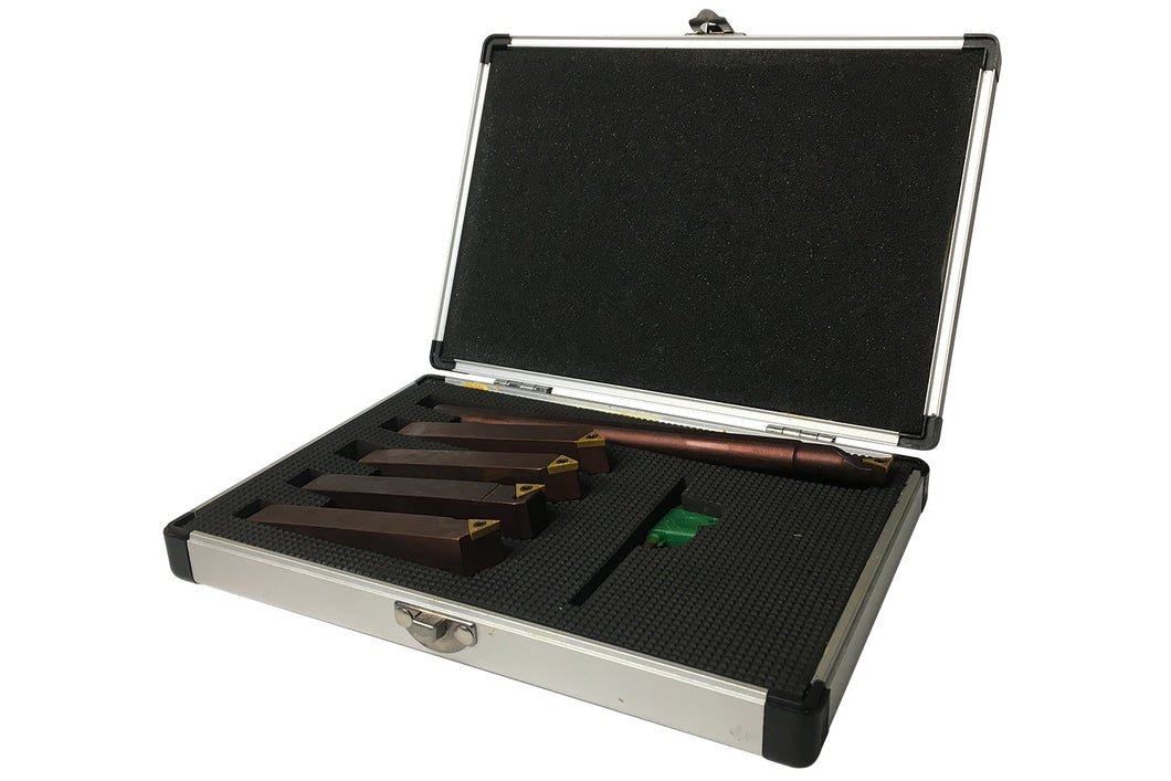 5 Piece Indexable Turning and Boring Tool Set 1/2